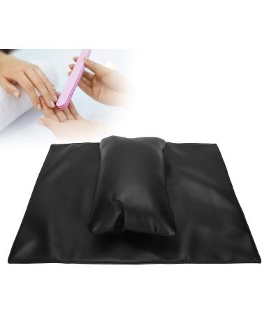 Nail Art Hand Mat Craftsmanship No Fading ZipperHidden Zipper Good Rebound Manicure Hand Holder Salon Shop for Home Black - Buy Online on GoSupps.com