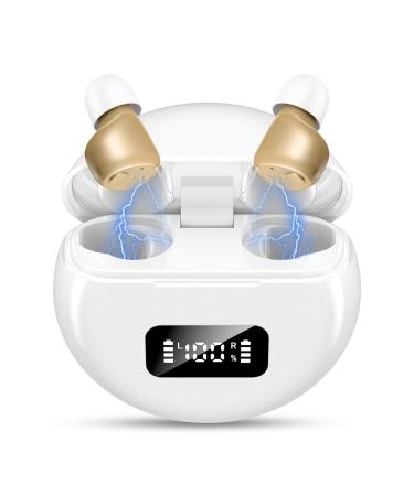 With LED power display sound amplifier with noise suppression rechargeable sound amplifier (gray) light color Behind-ear