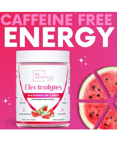 Zero Sugar Watermelon Candy Electrolytes Powder - Keto Vegan Hydration Drink Mix - 120 Servings - Caffeine Free All Natural Ingredients - Buy Online on GoSupps.com