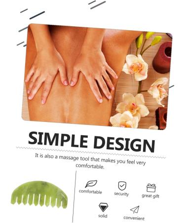 Gradeneve Jade Comb - Handcrafted Body Massage & Scalp Scratching Tool for Relaxation | Premium Jade Massage Device - Buy Online on GoSupps.com