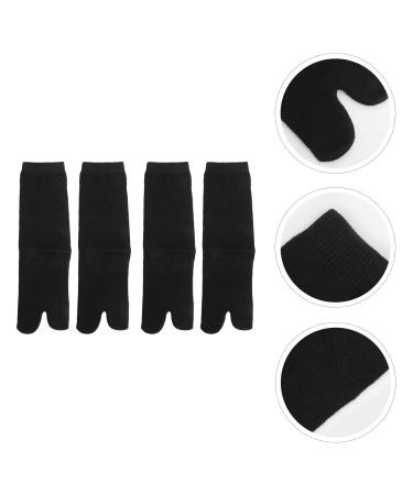 Holibanna Tabi Socks - 2 Pairs Black Cotton Toe Socks for Sandals | Casual Kimono Style | Free Shipping - Buy Online on GoSupps.com