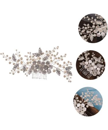 FRCOLOR Flower Comb Bridesmaids Hair Bridal Comb Headdress Floral Crystal Hair Comb Vintage Bridal Hair Flower Crystal Bridal Hair Comb Bride Wedding Hair Comb Miss Zinc Alloy Abs Flowers - Buy Online on GoSupps.com