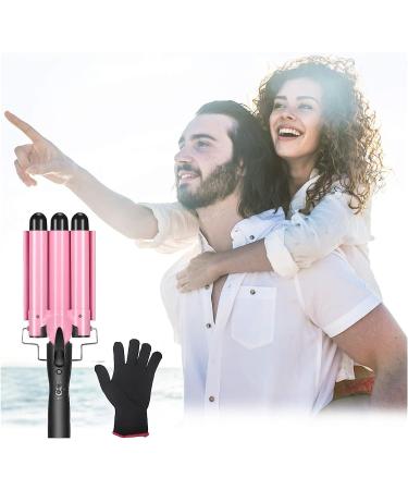 Coidak 3 Barrel Curling Iron Adjustable 25mm Waver for Long/Short Hair - Pink - Buy Online on GoSupps.com