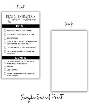 Lashicorn Tooth-Extraction Aftercare Cards - 50 Pack | Pain Relief Dos and Don'ts | 5.1 x 8.9 cm | International Shipping - Buy Online on GoSupps.com