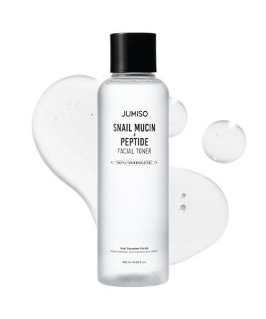 JUMISO Snail Mucin Peptide Toner (95% Snail + 12 Peptides) Anti-Aging Essence for Glass Skin Sebum Control for Oily Skin Non-Sticky Korean Skincare Fragrance-Free 6.93 fl oz