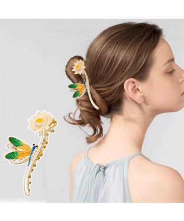 Dragonfly Hair Claw Clips Set - Large Metal Clips for Thick & Long Hair Styling - 3 Pcs Hair Accessories for Women & Girls - Buy Online on GoSupps.com