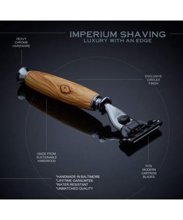 Buy Atlas Razor Handmade Olivewood 2-Piece Shave Set | Premium Quality & International Shipping - Buy Online on GoSupps.com