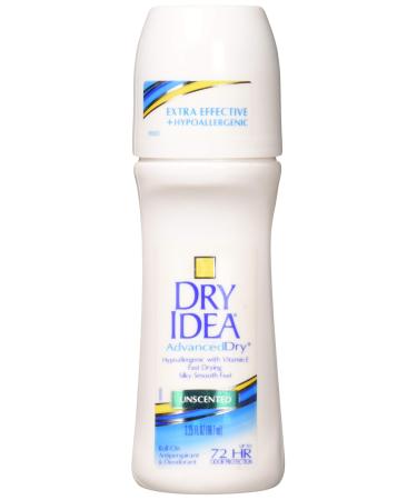 Dry Idea Anti-Perspirant Deodorant Roll-On Unscented 3.25 Fl Oz (Pack of 3)
