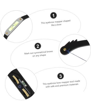 POPETPOP 3pcs Bow Eyebrow Ruler Metal Dies Eyebrow Measuring Ruler Eyebrow Shaping Kit Eyebrow Trimming Set - Buy Online on GoSupps.com