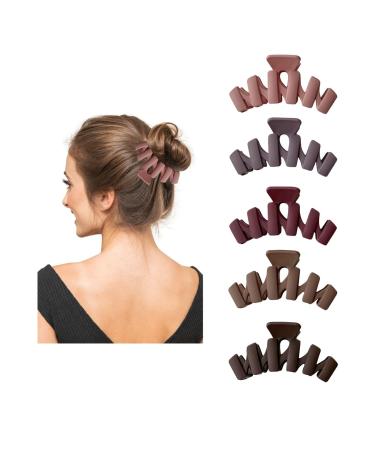 Hair Claw Clips By Babar Beauty Pack of 5 Perfect for Thick Curly & Straight Hair Ideal for Girls Pince a Cheveux All Hair Types