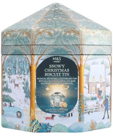 M&S Musical Snowy Night Shortbread Selection Tin - Buy Online on GoSupps.com