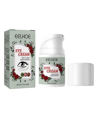 JOYVOIDX Natural Anti-Aging Eye Cream with Rosemary Extract and Rosa Rugosa Oil Wrinkle Reducing Formula with Hibiscus to Hydrate and Firm Skin 1.76 oz