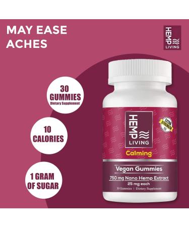 Nano Hemp Extract Joint & Muscle Gummies Daily Support Mood Sleep Support Relaxation Overall Wellnes 750 mg (30 Gummies) 750 MG | 30 Count - Buy Online on GoSupps.com