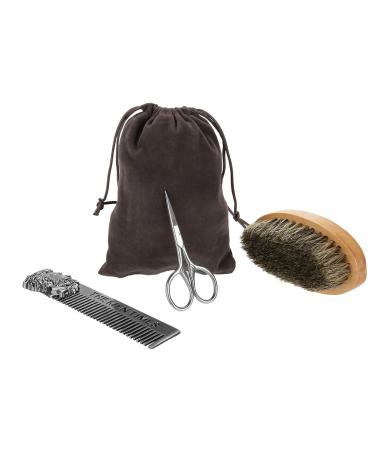Durable Stainless Steel Bar Set for Men | Rust-Free Quick-Drying & Easy to Clean - Scissors Brushes & Comb Included - Buy Online on GoSupps.com