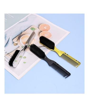 Men's Multifunctional Beard & Hair Styling Brush Comb - Double Head Easy to Use Silver Color - Buy Online on GoSupps.com