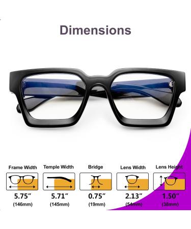 VISOONE Blue Light Blocking Glasses | Rectangle MultiColor Frame for Men & Women | Preppy Chic Look | RIVER River Upg Black - Buy Online on GoSupps.com