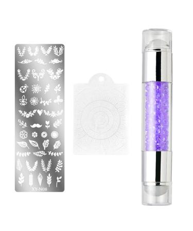 nail printing template Nail Printing Tool Nail Polish Pattern Making Aids Nails Seal Mold Nail Stamp Plate Purple