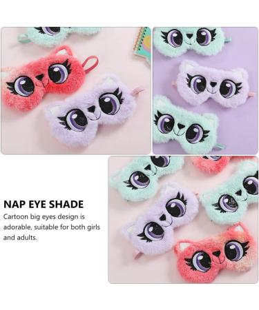 Buy Plush Cartoon Panda Eye Mask - Soft Light Purple Sleep Mask for Girls | International Shipping - Buy Online on GoSupps.com