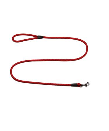 Leash - Rope leash with hand loop Basic 10mm 27 colours 7 lengths (1.55 m red) 1.55 m red
