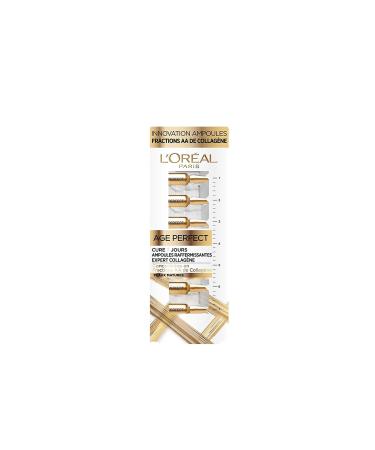 L'Or al Paris - Ampoules Raffermissantes - Cure Anti- ge 7 Jours - Peau Fortifi e & Remaill e en 7 Jours - Concentr e en Collag ne - Peaux Matures - Age Perfect - 7x 1 ml Ampoules Raffermissantes 7 jours