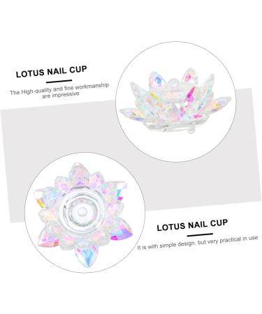 Mikinona Nail Art Crystal Cup Nail Dish Nail Art Cup Nail Art Liquid Cup Clear Nail Gel Nail Charm Storage Cup Gel De Cejas Transparente Dappen Dish Nail Practice Cups Dappen Bowl Mix Lotus - Buy Online on GoSupps.com