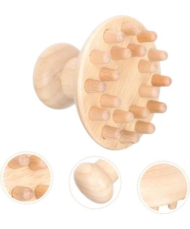 Healeved 2 STK Wooden Massage Comb - Natural Beech Head Scrubber for Women | At-Home Relaxation & Shower Massage - Buy Online on GoSupps.com