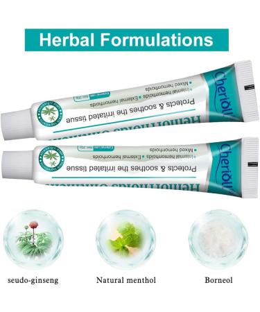 Hemorrhoid Cream - Maximum Strength Treatment for Hemorrhoids, Fissures, Bleeding, Natural Fast Pain Relief - 20g*2 (4Pcs) Pack - Buy Online on GoSupps.com