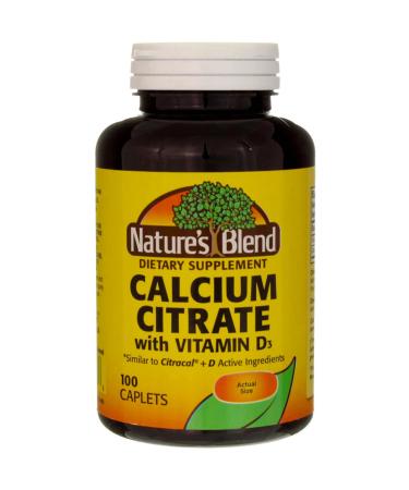 Nature's Blend Calcium Citrate with D3 100 Cplts - Buy Online on GoSupps.com