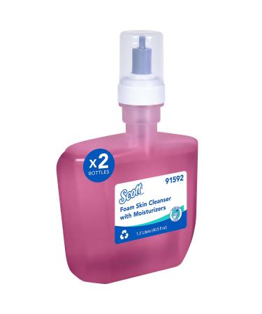 Scott Foam Hand Soap with Moisturizers (91592) 1.2 L Pink Floral Scent Automatic Hand Soap Refills for Kimberly-Clark Professional ICON and Scott Pro Automatic Dispensers (2 Bottles/Case) Automatic Cassette