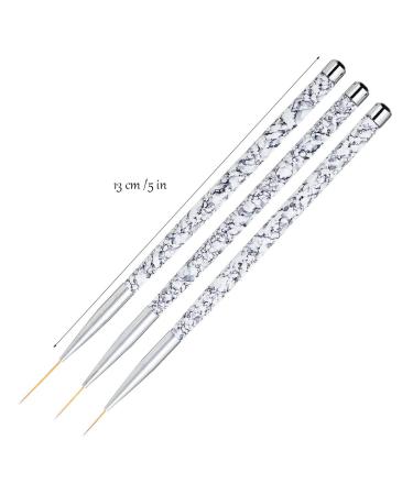 Tbestmax Professional Fine Nail Art Liner Brush Set - 3 pcs, White - Buy Online on GoSupps.com
