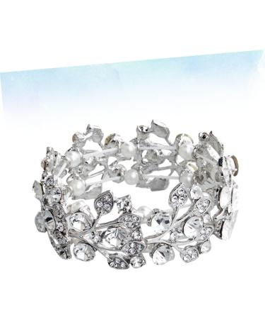 Shop Sewoart Women's Pearl & Crystal Rhinestone Bracelet | Elegant Anniversary Gifts & Bridal Accessories - Buy Online on GoSupps.com