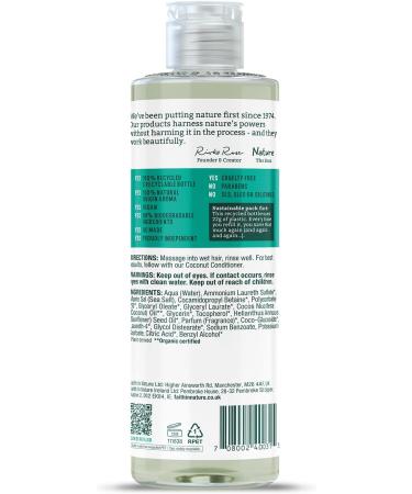 Faith In Nature Coconut Shampoo - Hydrating, Vegan & Cruelty Free - 400ml - Buy Online on GoSupps.com