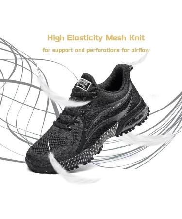 Lamincoa Women's Air Running Shoes - Non Slip Athletic Sneakers, Size 8, Black - Buy Online on GoSupps.com