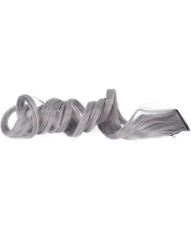 Hair Extension Synthetic Colorful Clip In Hairpiece Curling Wig for Party for Prom for Girls White tea ash - Buy Online on GoSupps.com