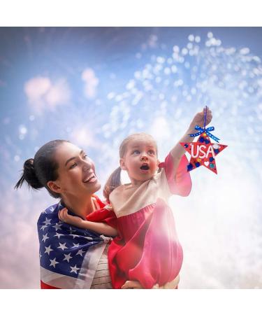 Winlyn 18 Sets 4th of July Patriotic Kids Crafts Kit - DIY Star Ornaments & Decorations with Foam Shapes and Stickers - Buy Online on GoSupps.com