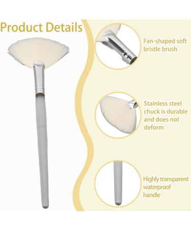 Professional Facial Mask Fan Brush - Soft Woolen Makeup Brush with Transparent Handle for Cleansing & Application | Ideal for All Skin Types - Buy Online on GoSupps.com