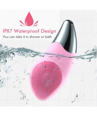KORSMALL Silicone Facial Cleansing Brush Electric Face Brush 6-Speed IPX7 Waterproof Silicone Face Scrubbers Anti-Aging Skin Cleanser for Skin Care and Exfoliation Deep Cleansing Massaging (Pink) - Buy Online on GoSupps.com