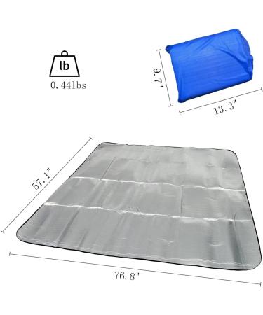 Wind Tour Outdoor Double-Sided Moisture-Proof Aluminum Foil Foam Pad Waterproof and Insulating Foil Mat Picnic Mat Camping Mat for Beach Tent and Camping 76.8*76.8" - Buy Online on GoSupps.com