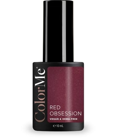 ColorMe Red Obsession Gel Polish semi-permanent 10 ml UV/LED sans HEMA et 100 % v g talien longue dur e brillance intense et finition professionnelle