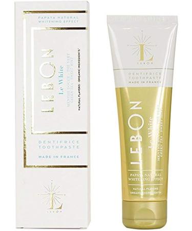 Buy Lebon Le White Organic Toothpaste - Sweet Mint & Green Tea 75ml | International Shipping Available - Buy Online on GoSupps.com