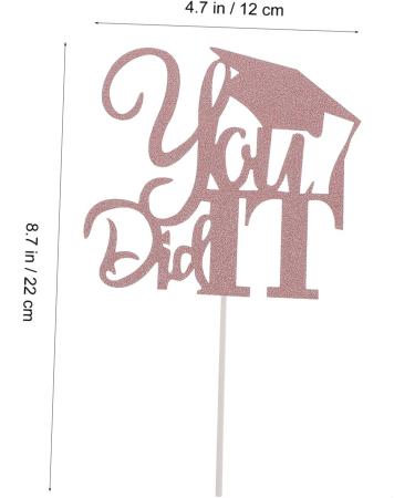Warmhm 20 Pcs 2021 Graduation Cake Arrangement Cover Rose Goldx2pcs 13x13.5cmx2pcs - Buy Online on GoSupps.com