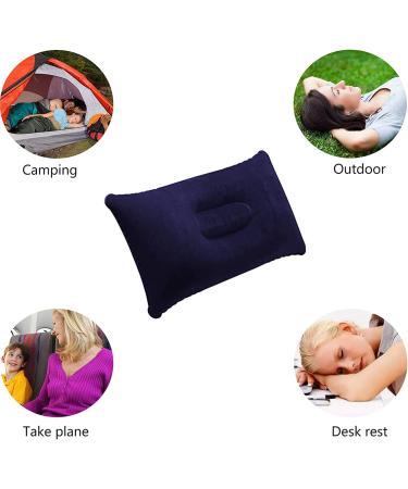 3Pack Blue Ultralight Inflatable Camping Pillow for Hiking & Traveling - Neck & Lumbar Support - Buy Online on GoSupps.com