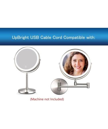 UpBright USB Charging Cable for AMZNEVO 8'' Lighted Makeup Mirror - 1X 10X Magnifying, Double-Sided Vanity Mirror - Buy Online on GoSupps.com
