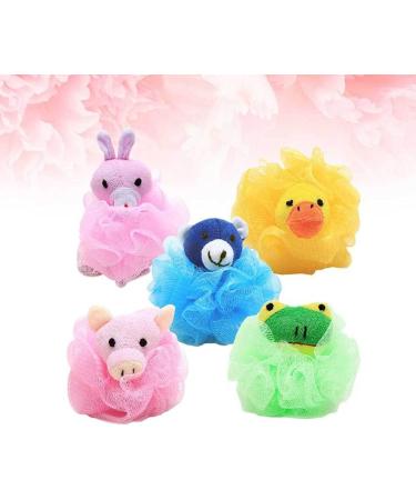 Totority 4pcs Mesh Shower Ball Puff - Exfoliating Bath Sponges for Kids & Adults | Perfect for Bath Time Cleaning & Washing - Buy Online on GoSupps.com