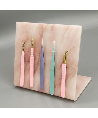 Eyelash Tweezers Holder Tweezers Display Stand Portable Scratch Resistant Lightweight for Home Use (Pink) - Buy Online on GoSupps.com