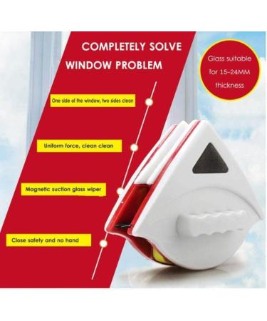 Handheld Double Side Magnetic Window Glass Cleaning Brush for Washing Windows Cleaner Glass Surface Brush for Bathroom Kitchen - Buy Online on GoSupps.com