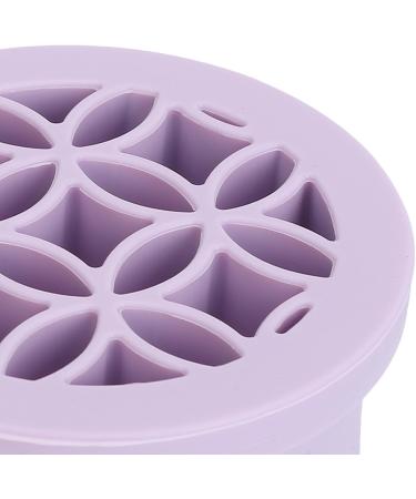 Makeup Brush Cleaning Mat Makeup Brush Cleaner Cup Makeup Brush Cleaner Cosmetic Brush Cleaning Pad Drying Rack Silicone Scrubber Bowl Portable Washing Tool (Purple) - Buy Online on GoSupps.com