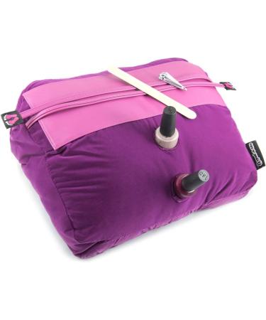 Manicure Cushion Pedicure Pillow Nail Arm Rest Foot Care Purple Velvet - Buy Online on GoSupps.com