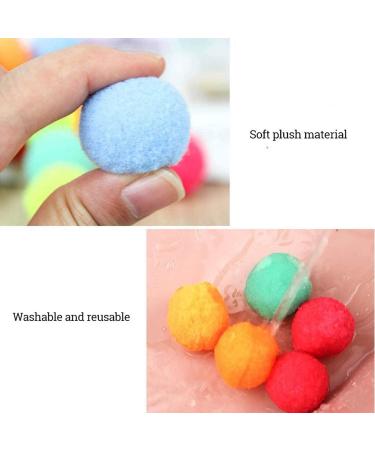 VOVIGGOL 30pcs Cat Toy Balls - 3CM Soft Pompom Balls in 10 Colors for Indoor Cats | Interactive Quiet Play & DIY Crafts - Buy Online on GoSupps.com