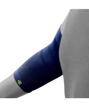 Bauerfeind Ellenbogen Sleeve - XL Sports Compression Elbow Support for Basketball Athletics & Impact Sports - Unisex Navy - Buy Online on GoSupps.com